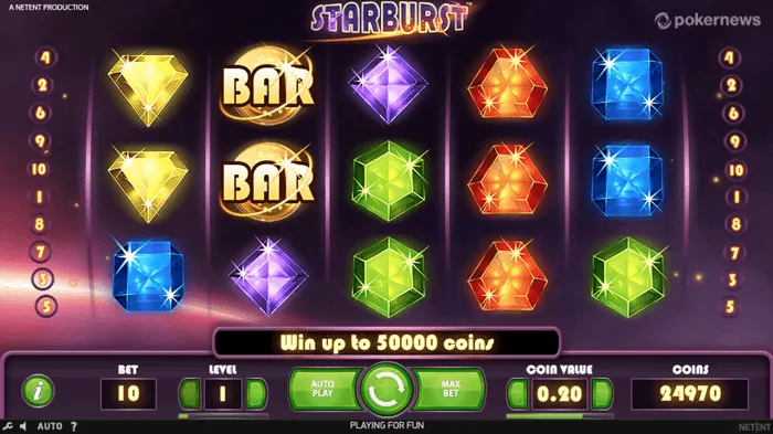 Play Starburst slot with no deposit to win real money